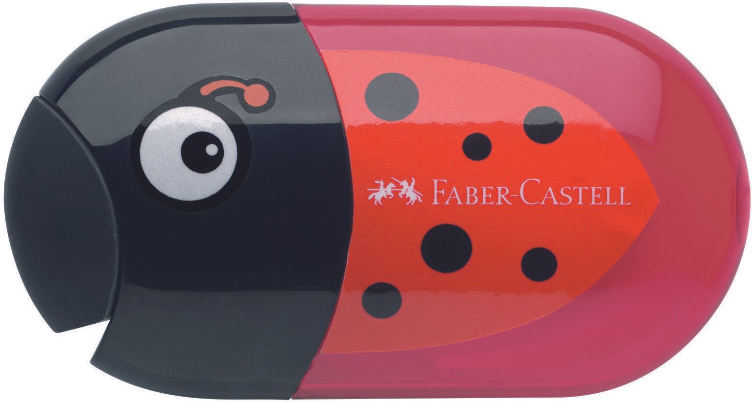 FABER-CASTELL Dosenspitzer doppelt schwarz/rot FABER-CASTELL Dosenspitzer doppelt schwarz/rot